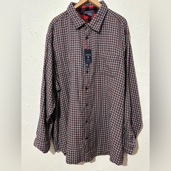 Cremieux Classic Fit Buffalo Plaid Reversible Long Sleeve Woven Shirt Sz 3XB - Picture 9 of 16